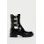 Zara Кожаные вырезанные ботильоны с пряжками , Цвет: Черный, Размер: 35, изображение 4