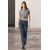 Zara Джинсы с высокой посадкой из коллекции zw collection с бусинными деталями , Цвет: Синий, Размер: 34