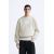 Zara Оверсайз свитшот с круглым вырезом и длинными рукавами, Цвет: Белый, Размер: S (US S)