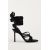 Zara Босоножки на высоком каблуке из тюля, Цвет: Черный, Размер: 38, изображение 3