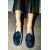 Zara Туфли из велюра на плоской подошве , Цвет: Синий, Размер: 36, изображение 2