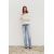 Zara Джинсы с высокой посадкой и брючными карманами спереди и сзади, Цвет: Синий, Размер: 34