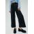 Zara Широкие укороченные джинсы с высокой посадкой z1975 с передними швами , Цвет: Черный, Размер: 34, изображение 2