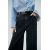 Zara Широкие укороченные джинсы с высокой посадкой z1975 с передними швами , Цвет: Черный, Размер: 34, изображение 3