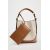 Zara Сумка-ведро из канвы с контрастной строчкой, изображение 3