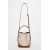 Zara Сумка-ведро из канвы с контрастной строчкой, изображение 7
