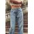 Zara Джинсы средней посадки с пятью карманами, Цвет: Синий, Размер: 32, изображение 2