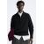 Zara   свитер с квартальной застежкой на молнию из пряденого хлопка с длинными рукавами, Цвет: Черный, Размер: S (US S), изображение 7