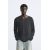 Zara Текстурированный свитшот с открытым вязанием , Цвет: Черный, Размер: S (US S), изображение 2