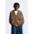Zara Кардиган с узором "жаккард" с поднятым воротником , Цвет: Коричневый, Размер: M (US M), изображение 2