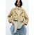 Zara Короткое пальто в стиле тренч с отложным воротником и длинными рукавами с регулируемыми пуговицами на манжетах, Цвет: Коричневый, Размер: L, изображение 2