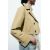 Zara Короткое пальто в стиле тренч с отложным воротником и длинными рукавами с регулируемыми пуговицами на манжетах, Цвет: Коричневый, Размер: L, изображение 4