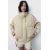 Zara Куртка в стиле стёганки с регулируемым высоким воротником и длинными рукавами с эластичным шнурком и затяжкой. передние накладные карманы. контрастные детали отделки. регулируемая талия с завязками. застёгивается спереди скрытыми кнопками и молнией. , Цвет: Бежевый, Размер: XS, изображение 2