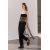 Zara  джинсы с высокой талией и петлями для ремня из коллекции zw, Цвет: Черный, Размер: 32, изображение 4