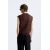 Zara Жилет из вязаного хлопково-шерстяного микса, Цвет: Пурпурный, Размер: S (US S), изображение 3
