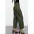 Zara Брюки прямого кроя из смеси льна с плетеным поясом , Цвет: Зеленый, Размер: XS, изображение 5
