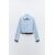 Zara Куртка с текстурой металлической нити , Цвет: Синий, Размер: XL, изображение 3