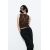 Zara Широкие длинные брюки с высокой талией, имеющие регулируемый эластичный пояс с шнурками, Цвет: Черный, Размер: XXL, изображение 4