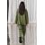 Zara Льняные брюки в стиле пижамы коллекции zw collection со складками , Цвет: Зеленый, Размер: XS, изображение 3