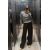 Zara Двухслойные брюки с контрастным поясом , Цвет: Черный, Размер: XS