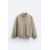 Zara Кофта с застёжкой-молнией из денима с эффектом потертости, Цвет: Бежевый, Размер: S (US S), изображение 7