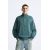 Zara Свитер с высоким воротником и молнией спереди, Цвет: Синий, Размер: M (US M)