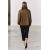 Zara Жакет с лацканами и узором "рыбий кости", Цвет: Коричневый, Размер: S, изображение 3