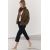 Zara Жакет с лацканами и узором "рыбий кости", Цвет: Коричневый, Размер: S, изображение 5