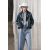 Zara Куртка из 100% кожи, Цвет: Синий, Размер: M, изображение 3
