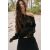 Zara Асимметричный вязаный топ , Цвет: Черный, Размер: M