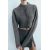 Zara Укороченный кардиган с круглым вырезом, длинными рукавами, ребристыми отделками и застежкой на пуговицы, Цвет: Серый, Размер: XS, изображение 2