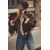 Zara Двухсторонняя короткая куртка , Цвет: Коричневый, Размер: XS, изображение 2