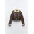 Zara Двухсторонняя короткая куртка , Цвет: Коричневый, Размер: XS, изображение 4