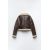Zara Двухсторонняя короткая куртка , Цвет: Коричневый, Размер: XS, изображение 5