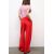 Zara Широкие брюки с вытачками , Цвет: Красный, Размер: XL, изображение 5