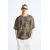 Zara Разворотная трикотажная футболка , Цвет: Коричневый, Размер: S (US S), изображение 2