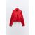 Zara Куртка из атласа с контрастной окантовкой , Цвет: Красный, Размер: XS, изображение 7