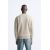 Zara Текстурированный хлопковый свитер , Цвет: Бежевый, Размер: L (US L), изображение 3