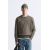 Zara Текстурированный хлопковый свитер , Цвет: Зеленый, Размер: XL (US XL), изображение 2