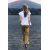 Zara Широкие брюки с поясом из коллекции zw collection , Цвет: Зеленый, Размер: XS, изображение 3