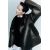 Zara Куртка свободного кроя из ткани под кожу с подкладкой из искусственного меха. широкий воротник и длинные рукава. передние карманы. застежка на пуговицы. zw collection relaxed fit double-faced jacket , Цвет: Коричневый, Размер: XXS, изображение 3