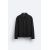 Zara Просторная рубашка-накидка из велюра, Цвет: Черный, Размер: M (US M), изображение 8