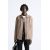 Zara Комфортная рубашка-оверштан с карманами , Цвет: Коричневый, Размер: S (US S), изображение 2