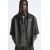 Zara Куртка-рубашка в стиле oversize с воротником, выполненная из ткани под кожу, Цвет: Черный, Размер: S (US S), изображение 5