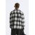 Zara Рубашка-овершерт из хлопково-шерстяной ткани в клетку, Цвет: Серый, Размер: XL (US XL), изображение 3
