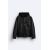 Zara Куртка-рубашка с капюшоном из имитации кожи , Цвет: Черный, Размер: S (US S), изображение 5