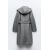 Zara Пальто с капюшоном из мягкой ткани , Цвет: Серый, Размер: XXL, изображение 8