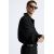 Zara Рубашка-оверсайз из текстурированного твила , Цвет: Черный, Размер: XL (US XL), изображение 6