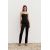 Zara Брюки с контрастным поясом из атласа , Цвет: Черный, Размер: XS