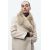 Zara Пальто с воротником-шалькой и воротником из искусственного меха zw collection , Цвет: Серый, Размер: S, изображение 3